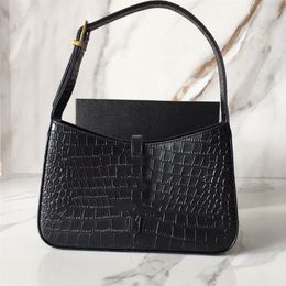 Armbag Hobo Leather Shoulder Bags Women Designer Purses Crocodile Pattern White Black 25cm306z