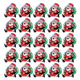 Pins Brooches 50Pcs Christmas Brooch Luminous Xmas Santa Claus Badge Boutonniere LED Jewellery Corsage Pin for Children Gift 231208