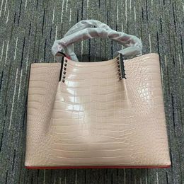 Fashion Women Men Messenger Bag designer totes rivet genuine leather Handbag composite handbags famous purse shopping bags Black W230e
