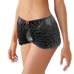 Sissy Sexy Lace Underwear See Though Panties Gay Sheath Underpants Transparent Mesh Erotic Lingerie Sheer Boxershorts Men