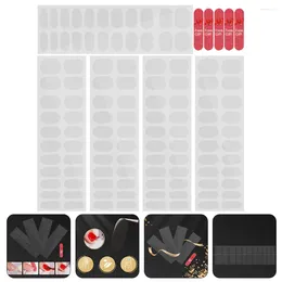 Nail Gel 5 Sheets Stickers Wraps For Nails Accessories Double Sided Tape Pedicure Kit Transparent