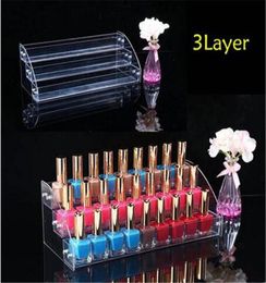 lovely Wholes 2018 Acrylic Nail Polish Holder Display Makeup Stand Organiser Storage Clear Rack5471961