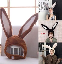 Hats For Women Beanies Funny Cute Plush Bunny Ears Hat Hood Girls Costume Accessories WInter Warm Soft Cosy 2206239028063
