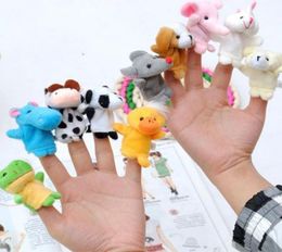 1000pcslot Party Cute Cartoon Biological Animal Finger Puppet Plush Toys Child Baby Favor Dolls DH94852387282