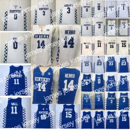 Basketball Jerseys Kentucky Wildcats 0 De'Aaron Fox College Basketball Jerseys Devin 1 Booker 3 Edrice Ado Tyrese Maxey John Wall Anthony 23