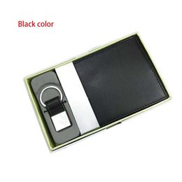 Code 1310 Genuine Leather Men Wallet Fashion Man Wallets and Key Chain set Designer Short Purse With Coin Pocket Card Holders High247A