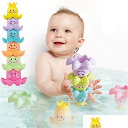 Bath Toys 1Pcs Kids Ocean Life Octopus Stacking Cups Toy Children Play Educational Cute Cartoon Room Beach 221118 Drop Delivery Baby M Dhsvr