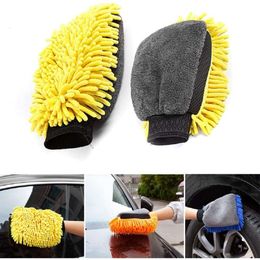 New 1PCS Waterproof Car Wash Microfiber Chenille Gloves Thick Car Cleaning Mitt Wax Detailing Brush Auto Care Double-faced Glove