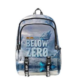 Backpack Subnautica Below Zero Men Primary Middle School Students Fabric Oxford Bag Teenager Boys Girls Travel266F