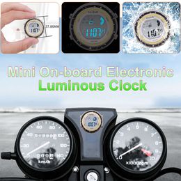 Car New New Universal Cold Light Motorcycle Clock Waterproof Watch Stick-On Motorbike Mount Digital Clock Moto Accessories Moto Styling