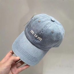 Denim Baseball Cap for Women Outdoor Ladies Letters Men Ball Caps Autumn Casual Streetwear Dad Hat Sports Hats Sunshade Gorras Cha259Y