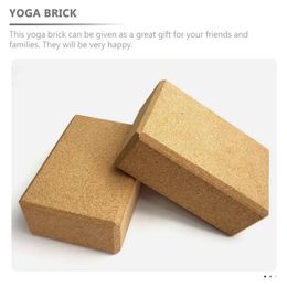 Yoga Blocks Cork Yoga Block Dancing Brick Used Training High Density Foam Blocks Non-slip Oak Dancer Fitness Tools 231208