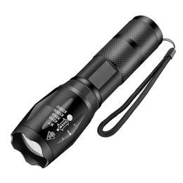 High Power Led Flashlights Camping Torches 5 Lighting Modes Aluminium Alloy Zoomable Light Waterproof Material Use 3 AAA Batteries276I