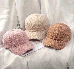 Ball Caps Winter Baseball Hat For Women Wool Thicken Warm Cute Elegant Cap Solid Animal Pattern Faux Fur Outdoor Sports HipHop6634559