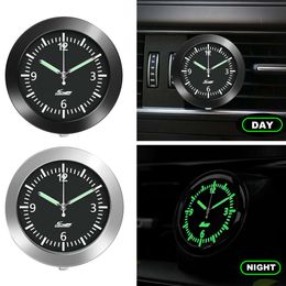 New Car Clock Luminous Automobiles Internal Stick-On Digital Watch Mechanics Quartz Clocks Auto Ornament Car Accessories Gifts