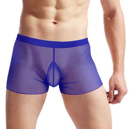 Underwear Mens Ultra Thin Transparent Boxershorts Male Mesh Slips Homme Panties Boxer Shorts Comfortable Men S Underpants