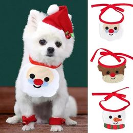 Dog Apparel Mini Cat Pet Cute Christmas Saliva Towel Elk Snowman Pattern Dress-up Exquisite Neckerchief Dressing Supplies