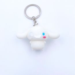 Creative cute cartoon animals dolls key chain men women exquisite lovely bag pendant beautiful party gift white car key chain