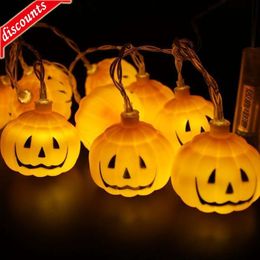 Upgrade 1.5m Halloween Decoration LED String Lights Glowing Pumpkin Ghost Bat Garland with Lights Halloween Decorations for Home