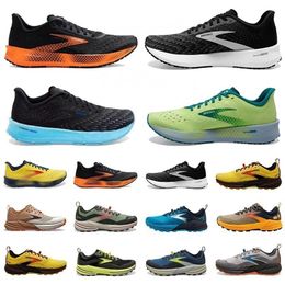 2024 Brooks Cascadia 16 Mens Running Shoes Hyperion Tempo Triplo Preto Branco Cinza Amarelo Laranja Moda Treinadores Ao Ar Livre Homens Casuais Esportes Sapatilhas Jogging Andando