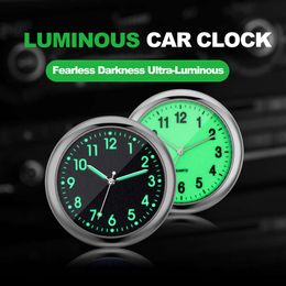 New Mini Fashion Luminous Car Clock Automobiles Internal Stick-On Digital Watch Mechanics Quartz Clocks Auto Ornament Accessories