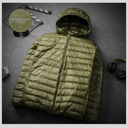 Men's Down Parkas Down Jacket Men Coat Autumn Winter 2022 Spring Jackets for Warm Quilted Parka Men and Light Ultralight Hooded Casual OuterwearL231209