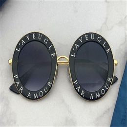 Classic style sunglasses letter design frame with golden bee top quality uv400 protection outdoor summer eyewear 0113 round vintag258K