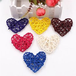 5Pcs lot Artificial Flowers Love Heart Straw Ball for Wedding Christmas Party Decoration DIY Handmade Rattan Home Decor Supplies273Z