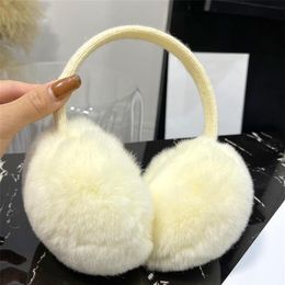 Berets Real Rex Fur Earmuffs Woman Earmuff Christmas Gift Cute Ear Warmer Winter Warm UnisexBerets BeretsBerets263k