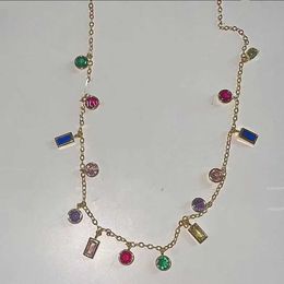 New Fashion Necklace Bracelet Ring Tiffanylit Pendant Necklaces Advanced 925 Anni Light Luxury Oil Painting Series Fairys Night Barcelona Coloured Stone 4wo