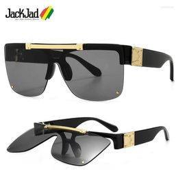 Sunglasses JackJad 2022 Fashion SteamPunk Show Style Lens Flip Up Ins Cool Unique Brand Design Sun Glasses Z1196ESunglassesSunglas232g