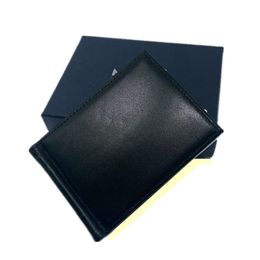 100% Genuine Leather Mens Dollar Money Clips Wallets Fashion Classic Black Design Wallet Purses Credit Card ID Holders Solt 310b