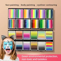 Body Paint Event Party Supplies Professional Face Art Painting Kit Split Cake Neon Colours Cosmetics 231208