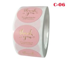 500pcsroll Thank You Stickers High Quality Seal Labels Scrapbook Handmade Sticker Circle Decor G10 Gift Wrap7017739