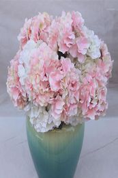 Artificial Flowers Hydrangea Bouquet 5 fork Heads Silk Flower Real Touch Fake Flower For DIY table Home Wedding birthday Decor14034778