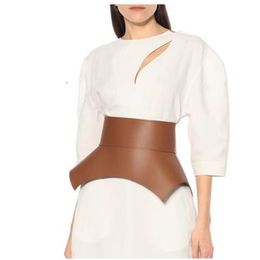 Fashion arc design style waist seal waist corset type cowhide wide waist seal leather coat sheepskin wide belt 220509326c