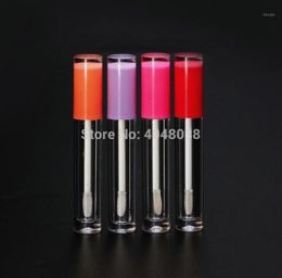 5ML Empty Lipgloss Tubes Round Pink Purple Orange White Clear Lip Gloss Containers Cosmetic Lip Gloss Wand Tubes 25pcslot17846751
