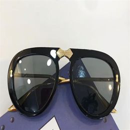 0307 Stones Pilot Sunglasses Gold Black Frame Sun Glasses Men Fashion Sunglasses New with Box238j