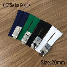 COYSA Brand Rubber Strap For SOLEX SUB 20mm Soft Durable Waterproof Watch straps watches bands Band Accessories With Steel Buckle183f