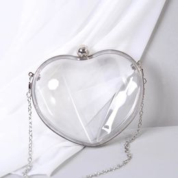 Evening Bags XIYUAN Woman Acrylic Purse Gold Silver Handbag Wedding Bridal Birthday Party Evening Bag Stylish Handbags Heart Shape Bags 231208