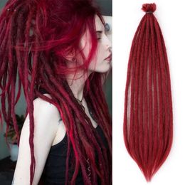 Synthetic Wigs 22 Inch Handmade Dreadlocks Crochet Braids Reggae Hair Hip-Hop Style Faux Locs Braiding Crochet Hair 231208