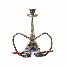 1set, Eiffel Tower Shaped Arabic Smoking Product, Double Hose Smoking Product, Suitable For Bar Party, Party Supplies, Household Gadget, Christmas Gifts
