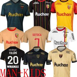 maillot RC Lens 23 24 Fußballtrikots Heim Auswärts Saint-Barbe Special KAKUTA FULGINI DIOUF SPIERINGS GANAGO SOTOCA WAHI 9 Fußballtrikot 2023 Kinderfans DRITTE AUSWÄRTS GOLD SES