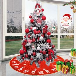 Elk Printing Christmas Tree Skirt Decoration Xmas Trees Apron Props Festival Scene Gift Decorations Accessories283j