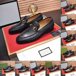 112model Italian Luxury Mens Dress Shoes Loafers Full Grain Leather 2023 Summer New Style Designer Black Wedding Party Social Shoes Man 38-46