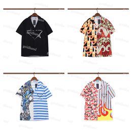 Plus Size Mens Polos Spring Summer Casual Tees High Quality Bowling Shirts Brand Letter T Shirts Clothing