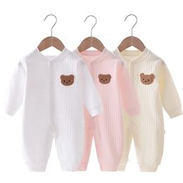 Rompers Bear born Jumpsuit Cotton Autumn Spring Baby Romper Toddler Girls Boys Clothes Infant OnePiece Kids Onesie Home Leisure Wear 231208