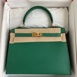 Klassische Mode verkaufen Frau Tasche Designer echte handgefertigte Stichstiche mit Griff Lady Handtasche Have Gurt Woman Einkaufstasche198p