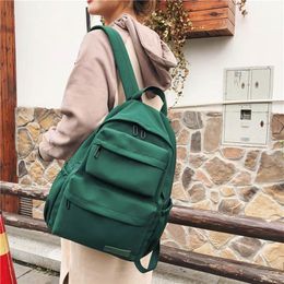 Waterproof Nylon Backpack For Women Multi Pocket Travel Backpacks Female School Bag For Teenage Girls Book Mochilas272A