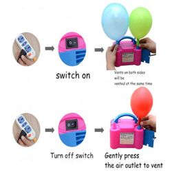 220V New Double Hole 73005 HT501 High Voltage AC Inflatable Electric Pump Air Balloons Inflator Machine Y09296043066